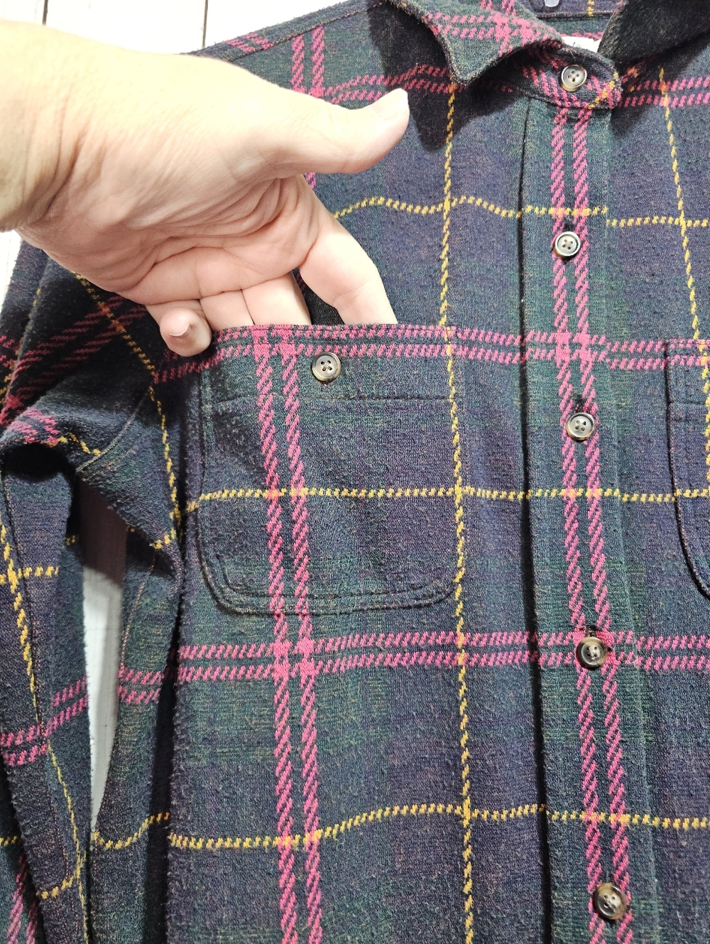 Faherty Women's Legend Sweater Shirt Size Small Outer Limits Plaid Shacket Soft. - Picture 7 of 12